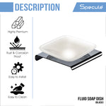 Load image into Gallery viewer, Stellar Stainless Steel and frosted Glass Soap Dish (Black) - by Specule