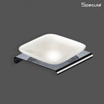Load image into Gallery viewer, Stellar Stainless Steel and frosted Glass Soap Dish (Black) - by Specule