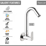 Load image into Gallery viewer, Cube Sink cock Round Swivel Spout Brass (12 inches)- by Specule