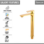 Load image into Gallery viewer, Nyra Tall Body Wash Basin 12 Inches Pillar Tap (Gold) – by Specule