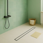 Load image into Gallery viewer, SS 304 Tile Insert Shower Drain Channel 48x4 Inches with Cockroach Trap