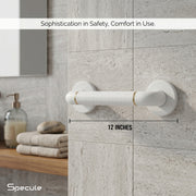 White Stainless Steel Grab Bar (12 Inches) – by Specule