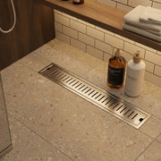 12x4 inch stainless steel shower drain channel with cockroach trap