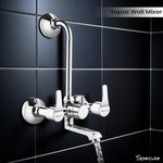 Load image into Gallery viewer, Topaz Wall Mixer Brass Faucet with L Bend – by Specule
