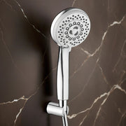 Kiya Five flow ABS Hand Shower with 1.5 Meter 304-grade SS Hose & Hook