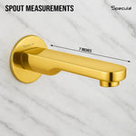 Load image into Gallery viewer, Coral Brass Gold Plain Bath Tub Spout - by Specule
