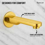 Load image into Gallery viewer, Coral Brass Gold Plain Bath Tub Spout - by Specule
