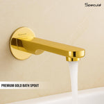 Load image into Gallery viewer, Coral Brass Gold Plain Bath Tub Spout - by Specule
