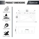 Load image into Gallery viewer, Handmade Waterfall Kitchen Sink With Pull-down Faucet Set (24 x 18 x 10 Inches) - by Specule
