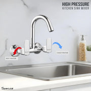Cube Wall-mount Kitchen Sink Mixer Tap with Swivel Spout - by Specule