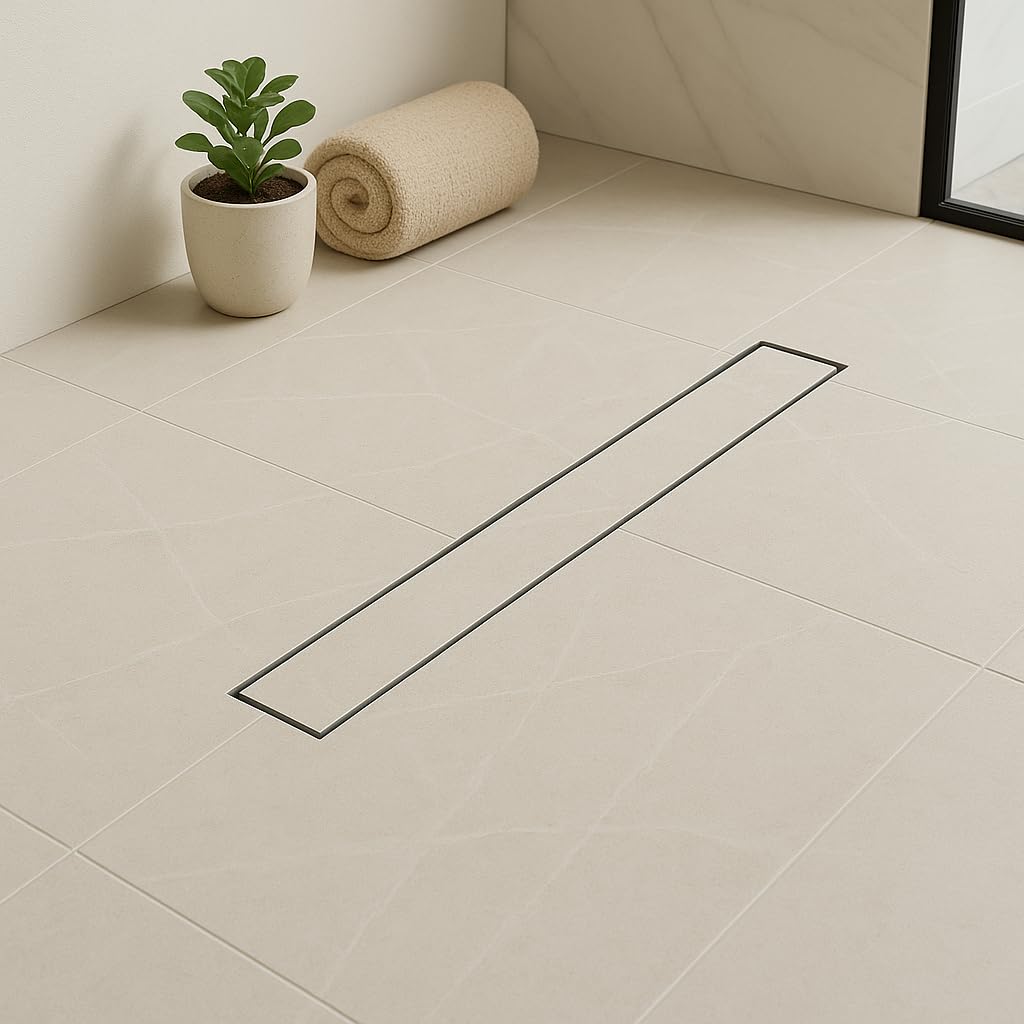 Tile Insert Shower Drain Channel (15 x 4 Inches) with Cockroach Trap (304 Grade) - by Specule