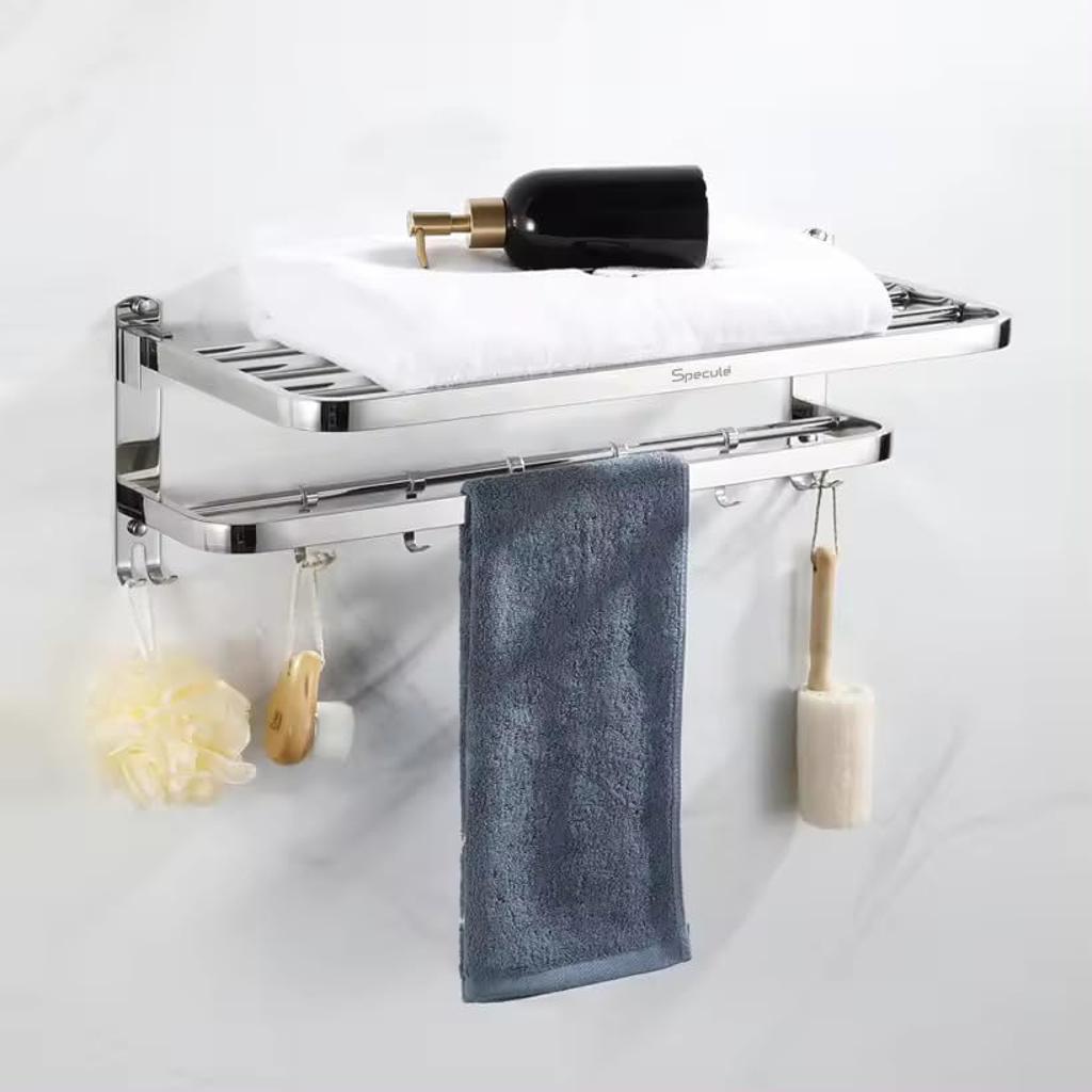Square Foldable Stainless Steel Towel Rack (24 Inches) - by Specule