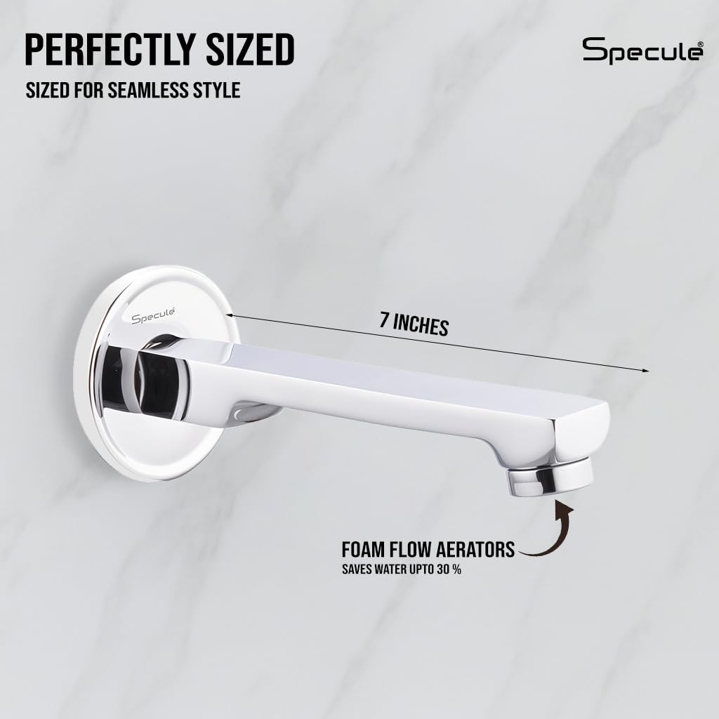Nyra Brass Chrome Plain Bath Tub Spout - by Specule