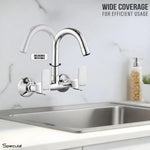 Load image into Gallery viewer, Cube Wall-mount Kitchen Sink Mixer Tap with Swivel Spout - by Specule
