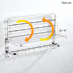 Load image into Gallery viewer, Square Foldable Stainless Steel Towel Rack (24 Inches) - by Specule
