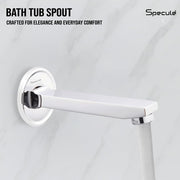 Cubix Brass Chrome Plain Bath Tub Spout - by Specule
