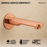 Load image into Gallery viewer, Coral Brass RoseGold Plain Bath Tub Spout - by Specule
