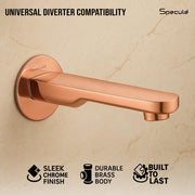 Coral Brass RoseGold Plain Bath Tub Spout - by Specule