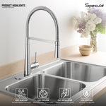 Load image into Gallery viewer, Spring Dual Flow Pull-Down Brass Kitchen Mixer Faucet - By Specule
