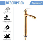 Load image into Gallery viewer, Atrio Tall Body Wash Basin 12 Inches Pillar Tap (RoseGold) – by Specule
