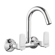 Specule Cube Wall-Mount Kitchen Sink Mixer Tap with Swivel Spout