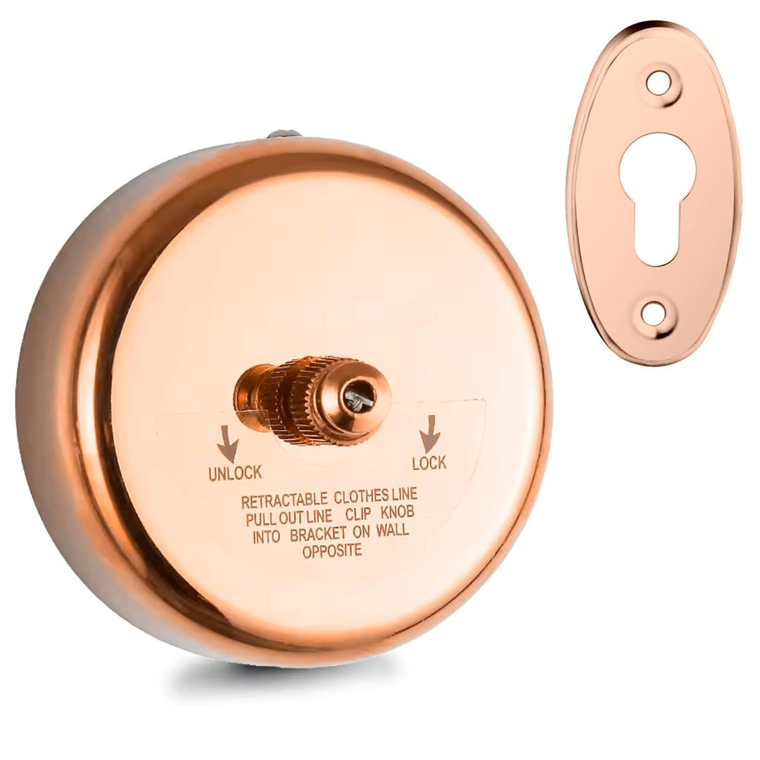 Stainless Steel Retractable 9.2 Feets Cloth Line (RoseGold) - by Specule