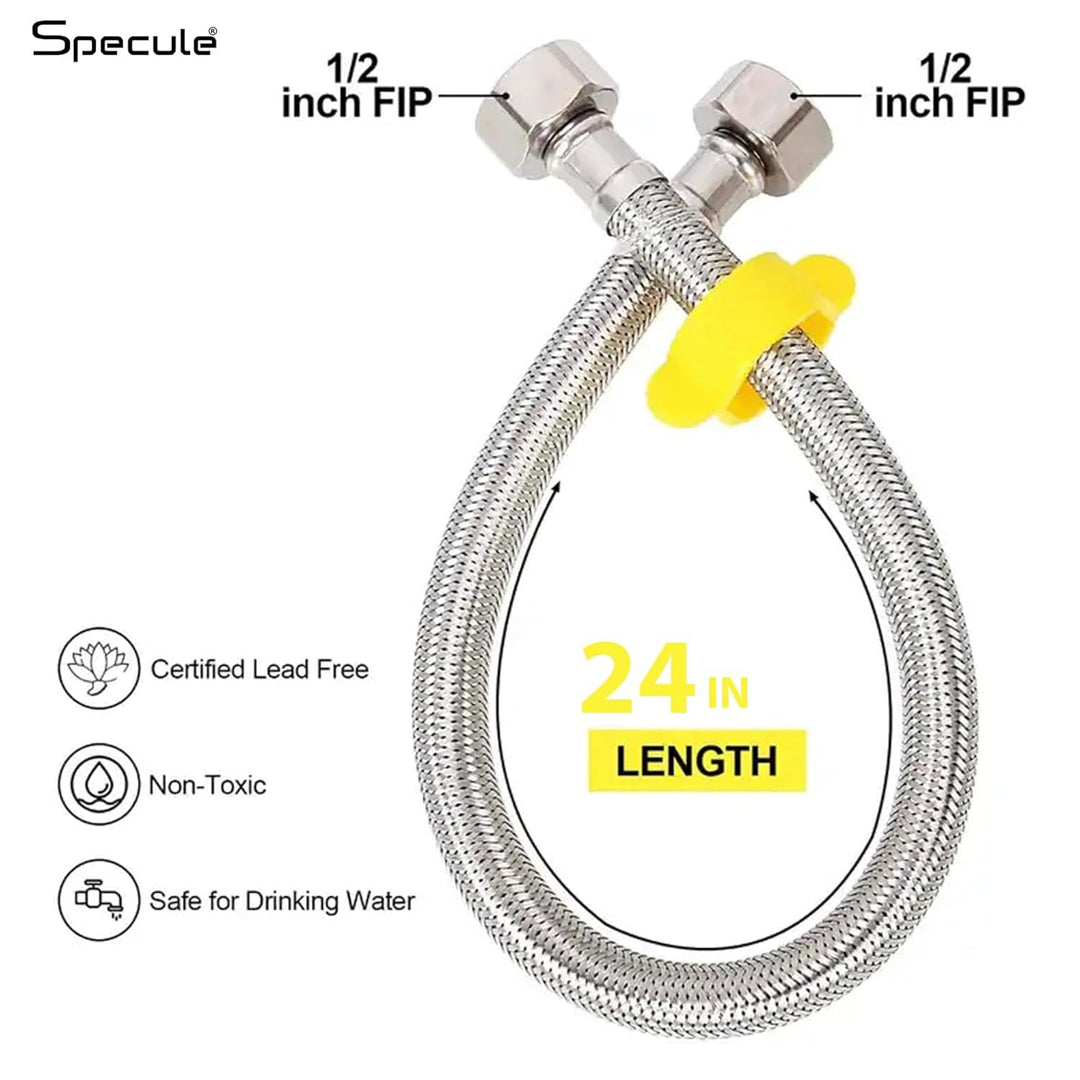Connection Pipe For Geyser Stainless Steel (24 Inches) (Pack of 2) - by Specule