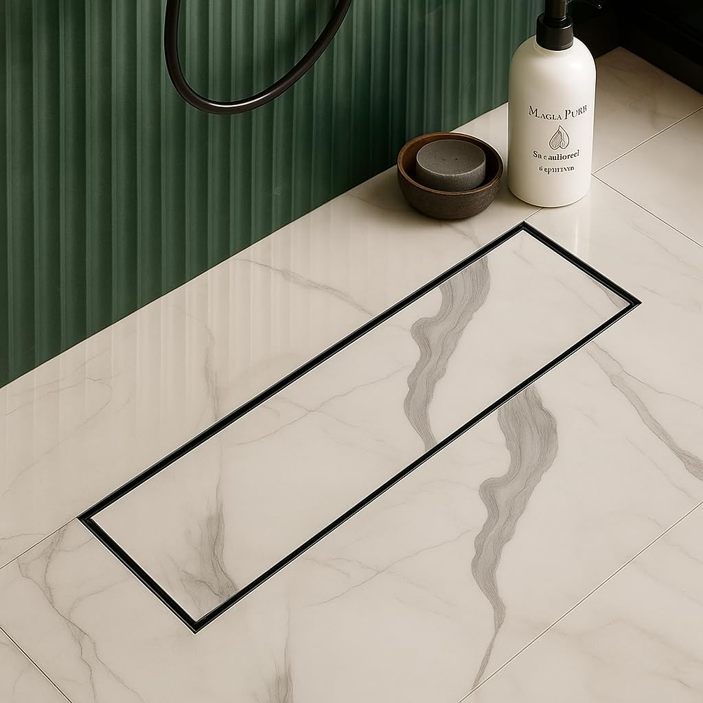 Tile Insert Shower Drain Channel (18 x 4 Inches) with Cockroach Trap (304 Grade) - by Specule