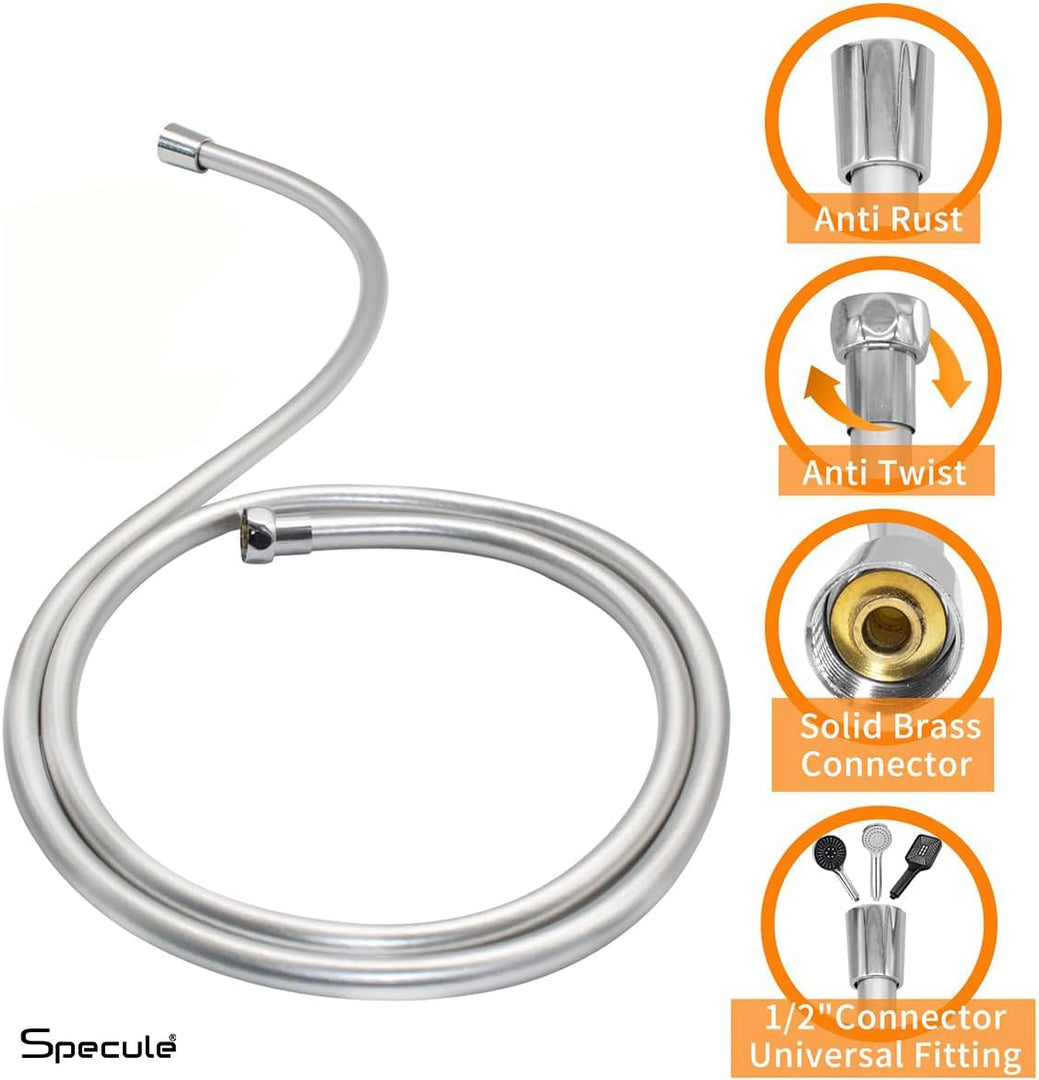 Smooth Pvc High Pressure Flexible Shower Hose (1 Meters) - by Specule