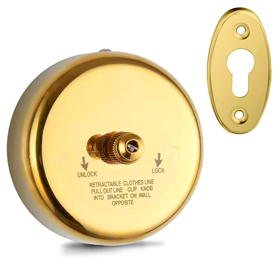 Stainless Steel Retractable 9.2 Feets Cloth Line (Gold) - by Specule