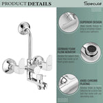 Load image into Gallery viewer, Alive Series Brass 3-in-1 Wall Mixer for Bathroom with 8 Inch Overhead Shower Set &amp; Multi Flow Hand Shower