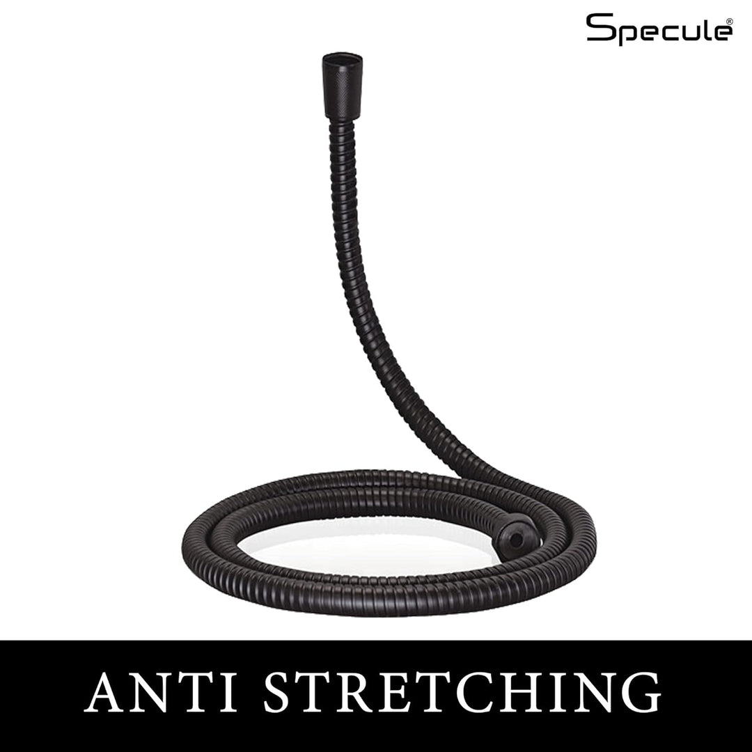 Stainless Steel Black Flexible Shower Hose Pipe (1.5 Meter) - by Specule