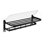 Load image into Gallery viewer, Square Black Foldable Stainless Steel Towel Rack (24 Inches) - by Specule

