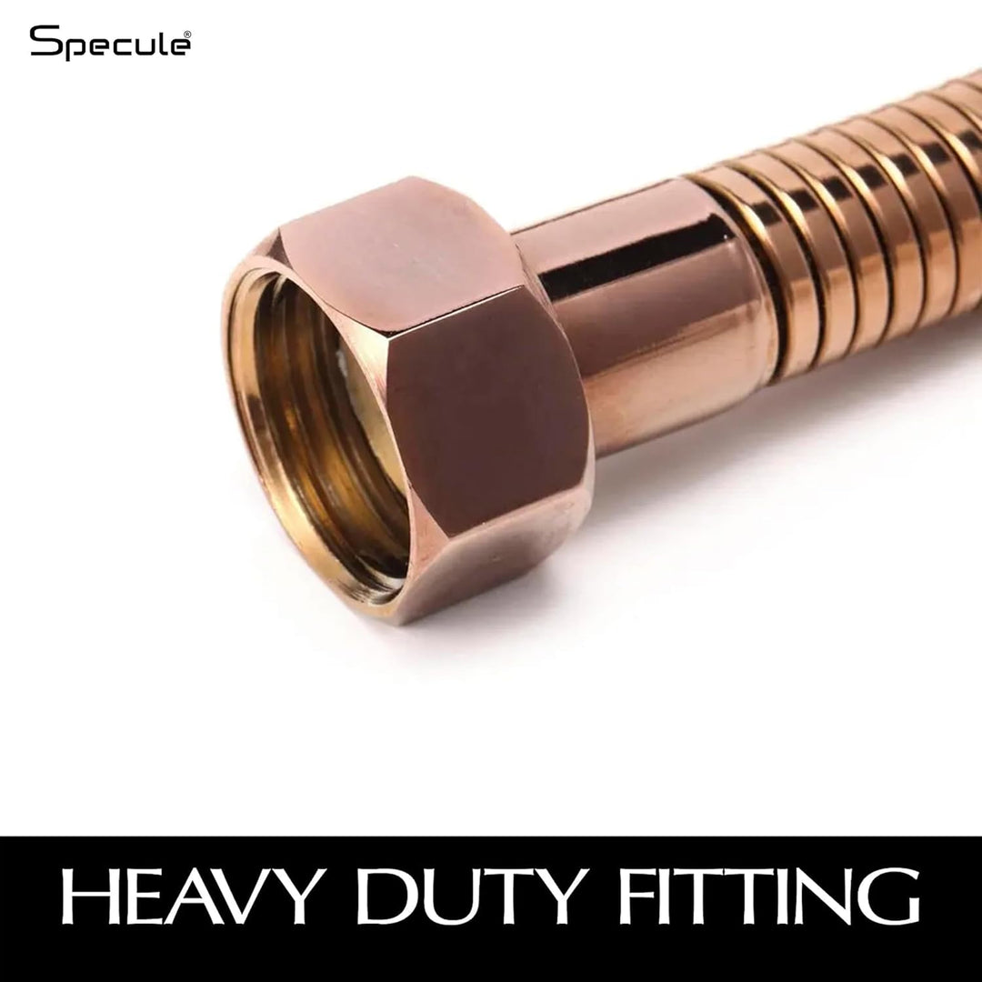 Stainless Steel Rose Gold Flexible Shower Hose Pipe (1.5 Meter) - by Specule
