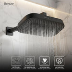 Load image into Gallery viewer, Matte Black High-Flow Shower Diverter Set with Hand Shower – by Specule