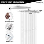 Load image into Gallery viewer, Cube Series 3-in-1 Brass Wall Mixer Set with 6&quot; Overhead Shower &amp; Mist Hand Shower (Chrome Finish)
