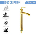 Load image into Gallery viewer, Atrio Tall Body Wash Basin 12 Inches Pillar Tap (Gold) – by Specule
