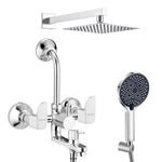 Load image into Gallery viewer, Alive Series Brass 3-in-1 Wall Mixer for Bathroom with 8 Inch Overhead Shower Set &amp; Multi Flow Hand Shower