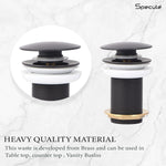 Load image into Gallery viewer, Black Pop-up Waste Coupling (5 Inches) - by Specule
