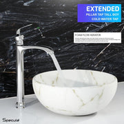 Atrio Tall Body Wash Basin 12 Inches Pillar Tap (Chrome) – by Specule