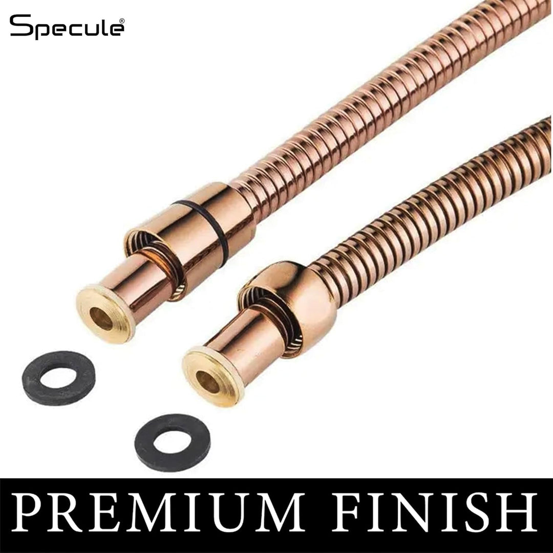 Stainless Steel Rose Gold Flexible Shower Hose Pipe (1.5 Meter) - by Specule