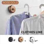 Load image into Gallery viewer, Stainless Steel Retractable 9.2 Feets Cloth Line (RoseGold) - by Specule
