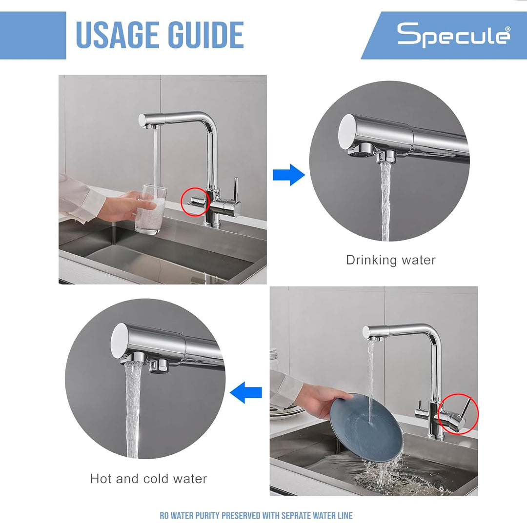 Loom Table Mount Sink Mixer Faucet with RO Water Supply - by Specule