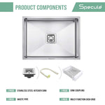 Load image into Gallery viewer, Handmade Single Bowl Kitchen Sink (24 x 18 x 10 Inches) - by Specule
