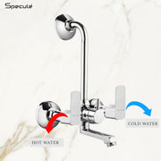 Cube Wall Mixer Brass Faucet with L Bend – by Specule