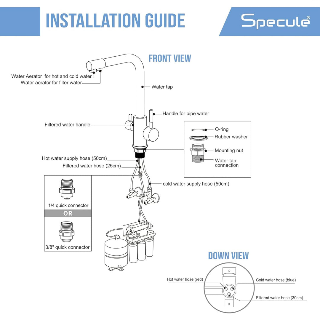 Loom Table Mount Sink Mixer Faucet with RO Water Supply - by Specule