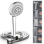 Load image into Gallery viewer, Cube Brass Diverter Set with Multi Flow Overhead Wall Mount Shower ,Bath Tub Spout and Handshower- by Specule
