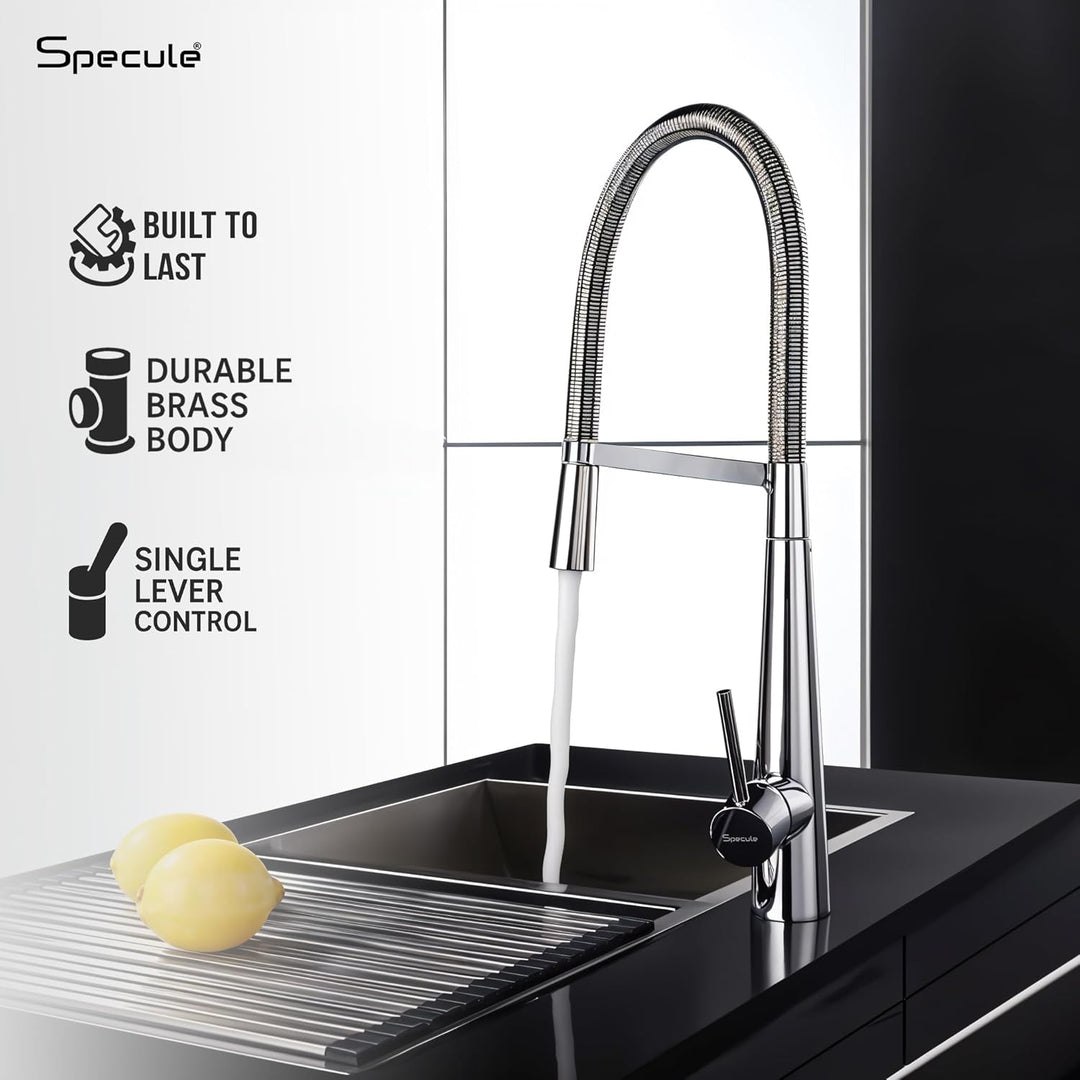 Spring Dual Flow Pull-Down Brass Kitchen Mixer Faucet - By Specule