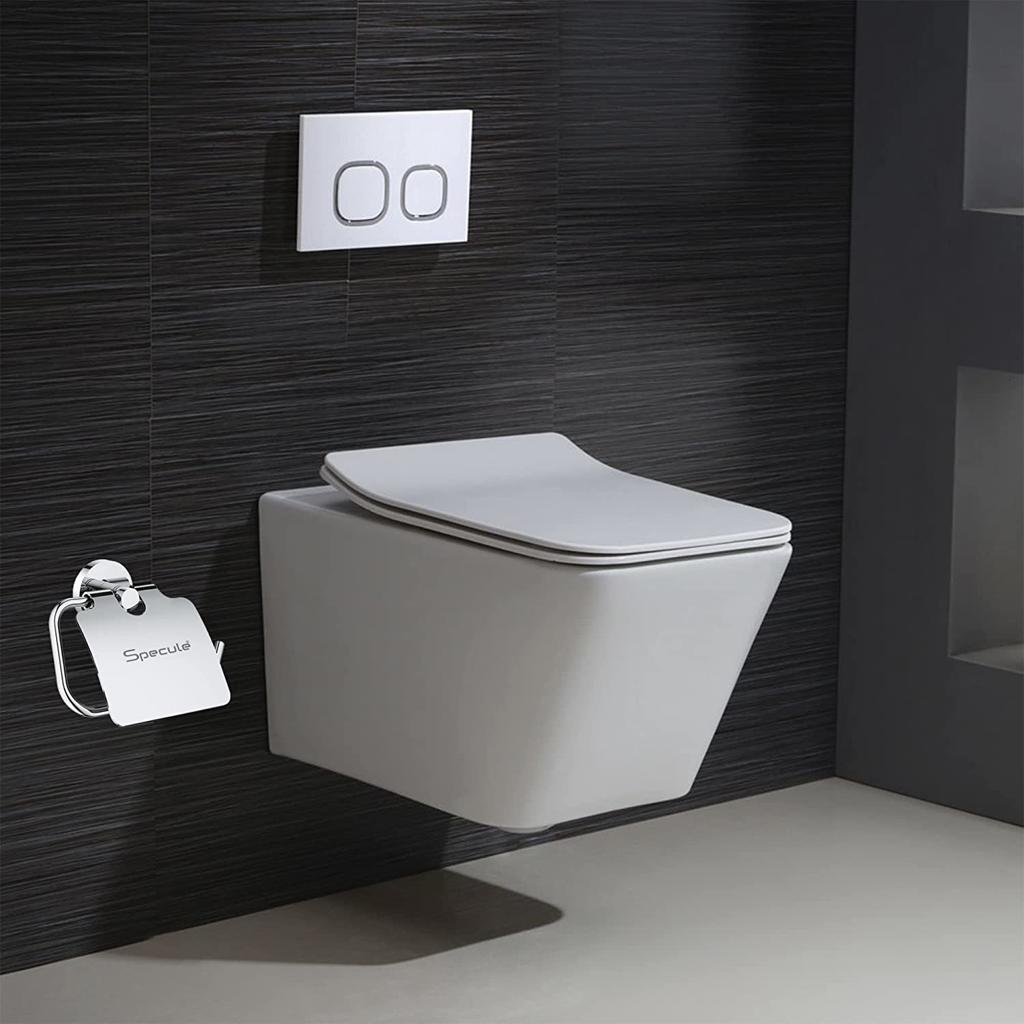 Round Stainless Steel Toilet Paper Holder - by Specule