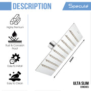 Ultra Slim Stainless Steel Overhead Shower (8 x 8 inches) – by Specule